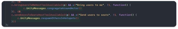 unityMessages functions